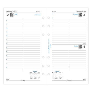 Filofax Refill Classic Day Per Page With Appts Personal 2026