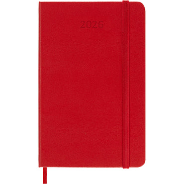 Moleskine Diary 12 Month Daily HC Pocket Scarlet Red 2026