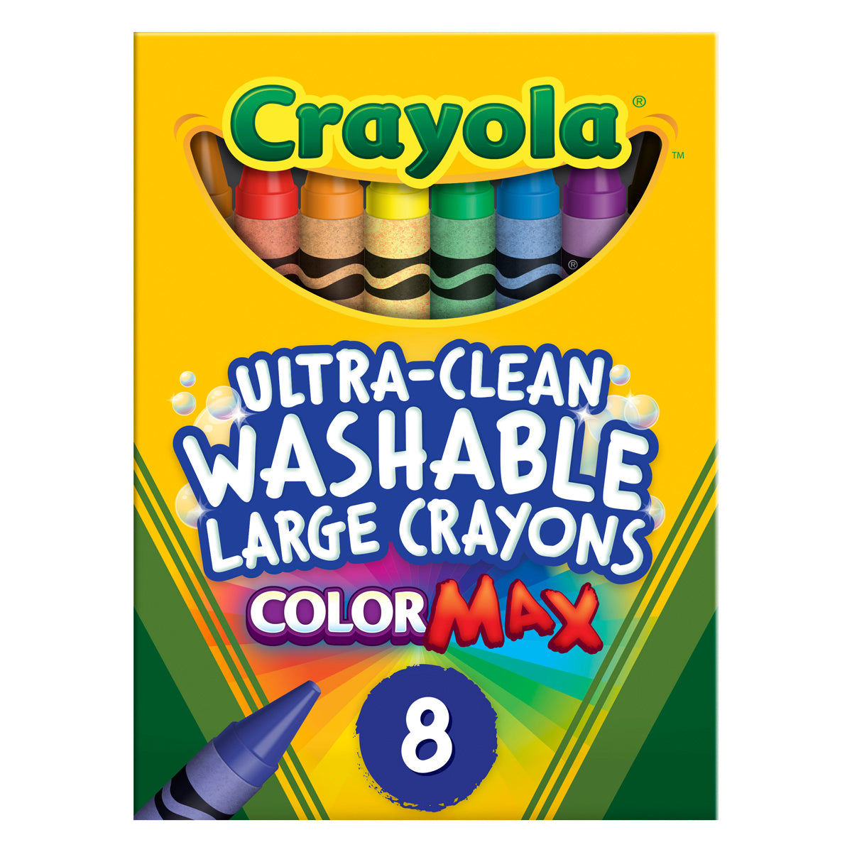Crayola Ultra-Clean Washable Large Crayons Pack of 8