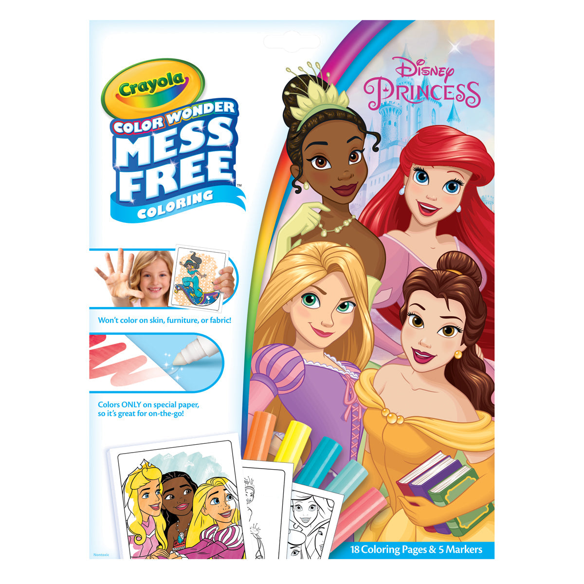 Crayola Disney Princess Colour Wonder Colouring Book with Markers