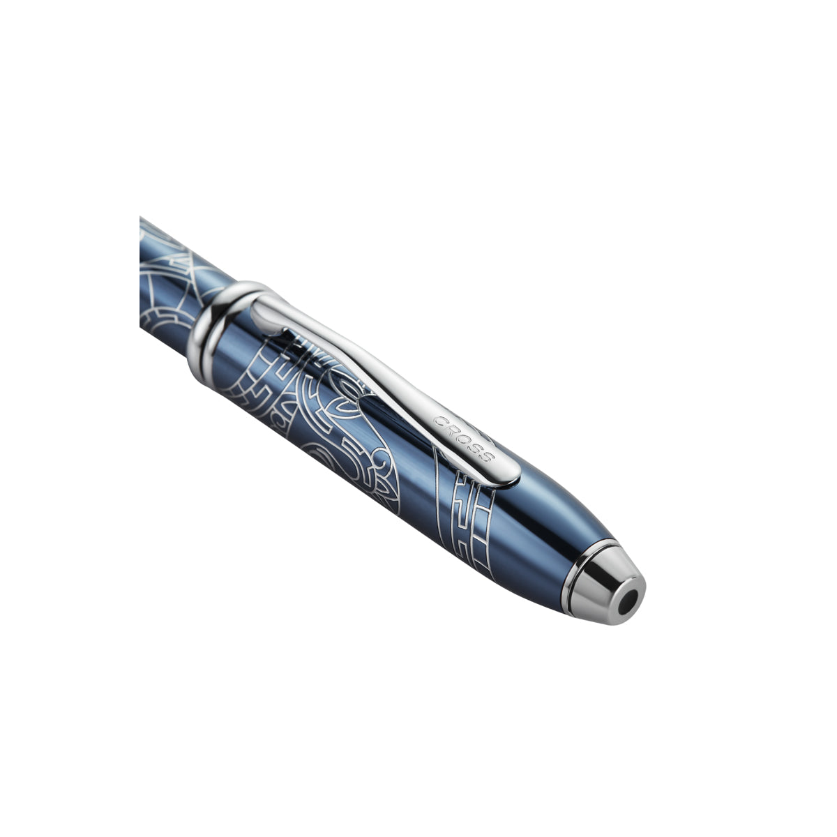 Cross Townsend Zodiac YOT Snake 2025 Blue Lacquer with Chrome Appts Ballpoint Pen