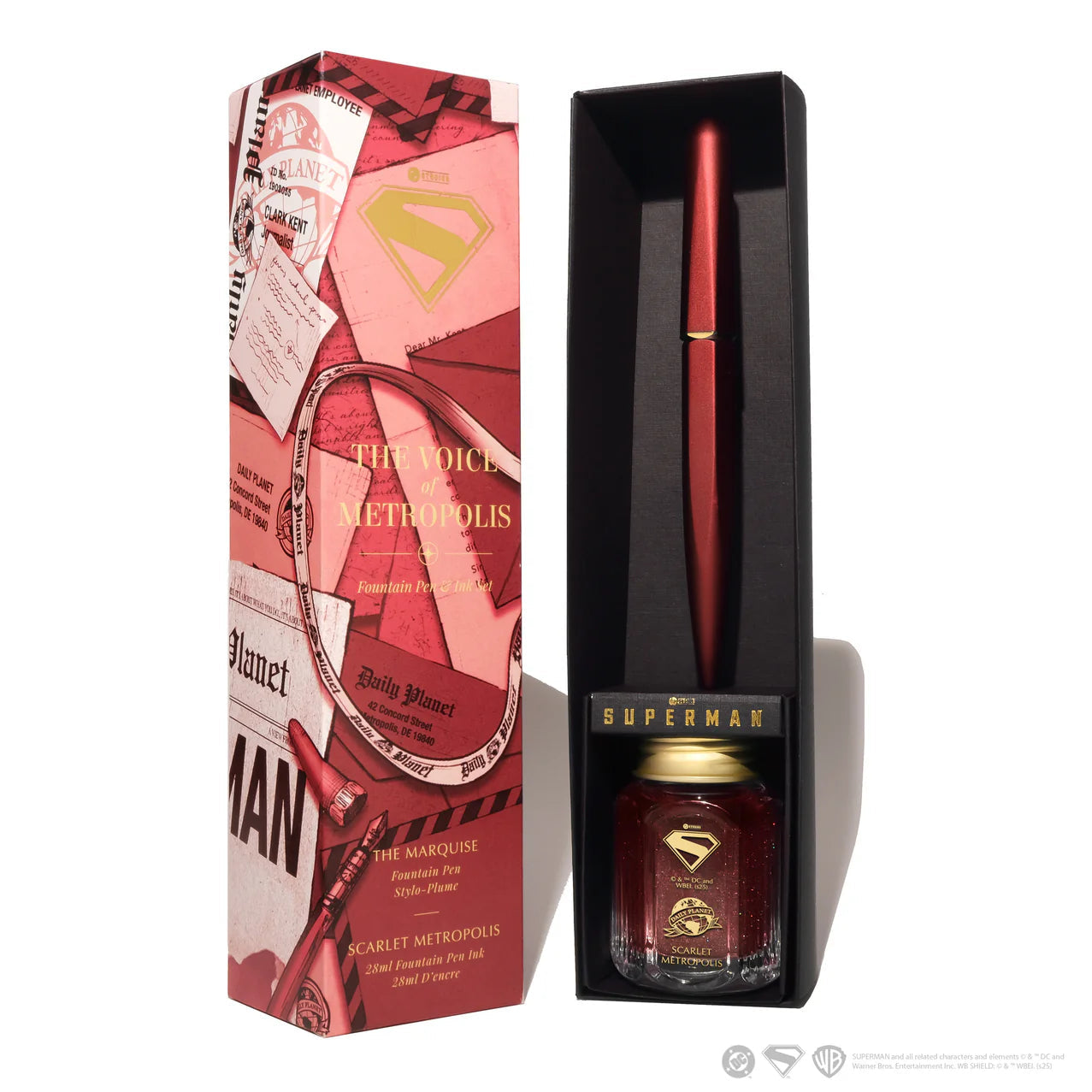 Ferris Wheel Press x WB Superman The Marquis The Voice of Metropolis Fountain Pen & Ink Set