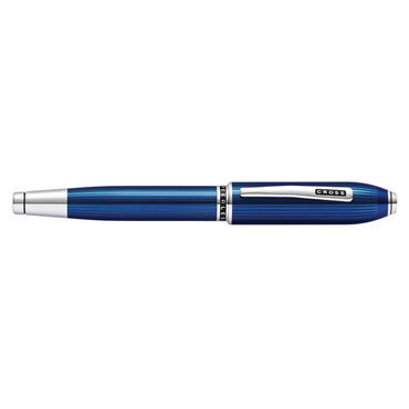 Cross Peerless Translucent Quartz Blue Engraved Lacquer Rollerball
