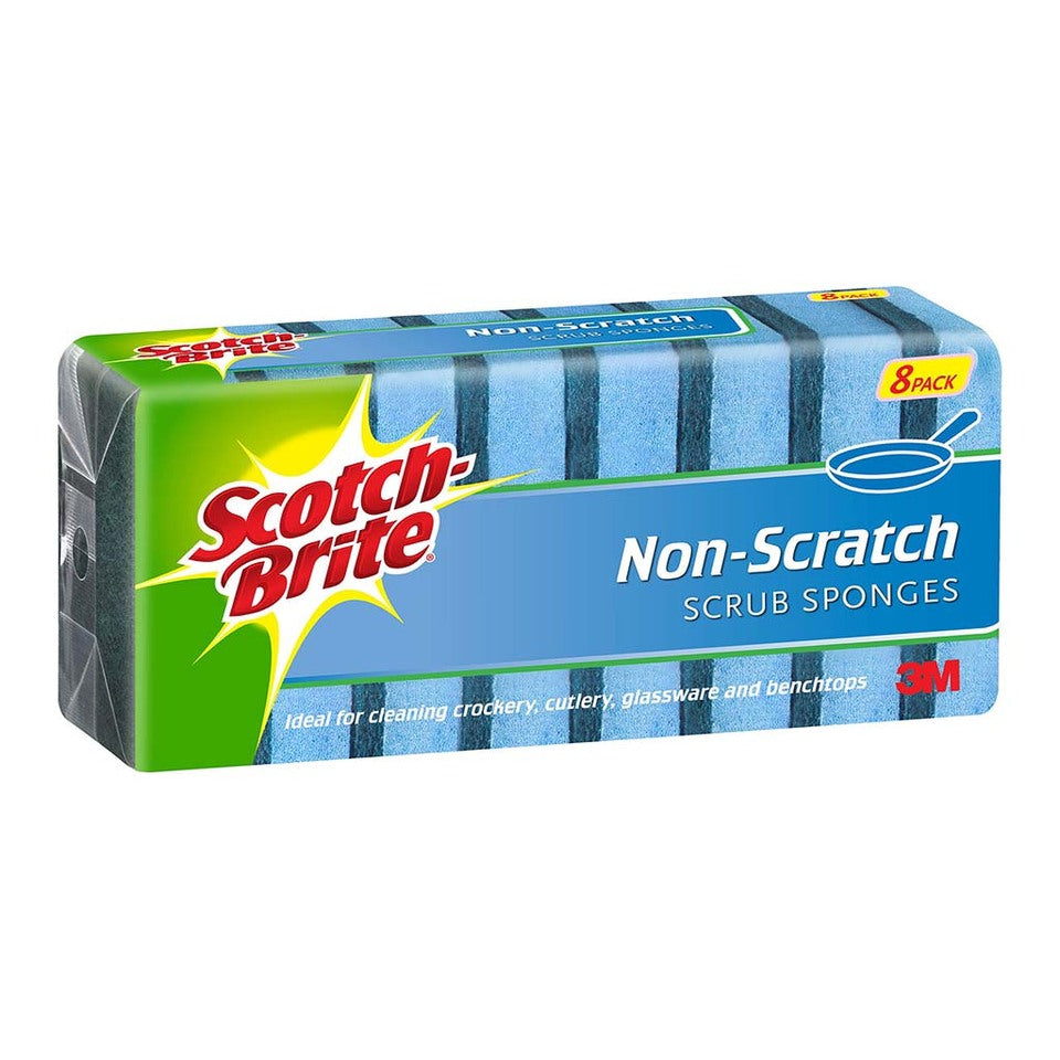 Scotch-brite Non-scratch Scrub Sponge - Pack Of 8
