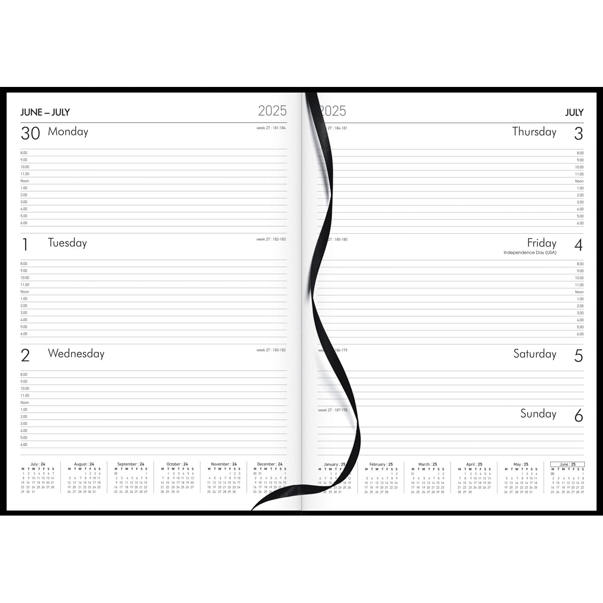 Collins Diary Mid Year A43A Week To View 2025/2026