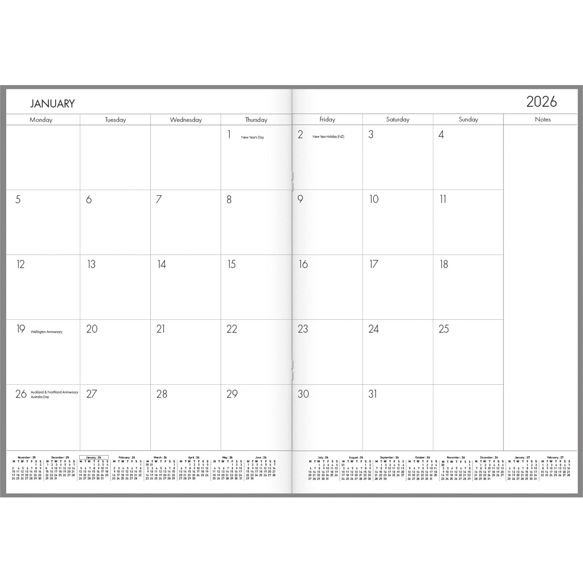 Collins Monthly Planner A4 Gold Geometric Even Year