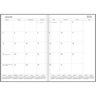 Collins Monthly Planner A4 Gold Geometric Even Year