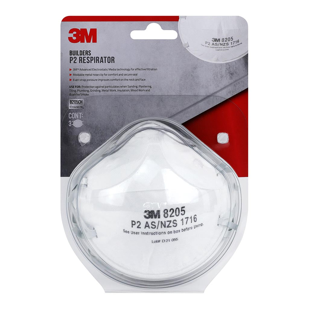 3M Builders Respirator P2 Pack of 3