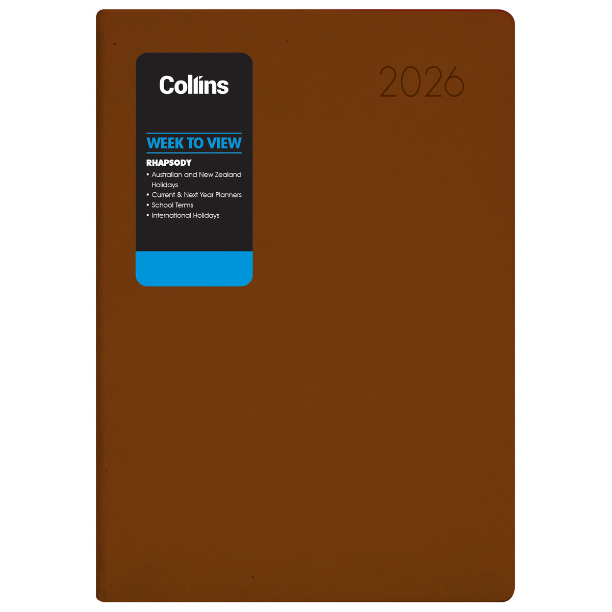 Collins Rhapsody A73 Week To View Diary Even Year Cappuccino