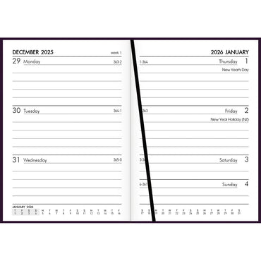 Collins Rhapsody A73 Week To View Diary Even Year Cappuccino