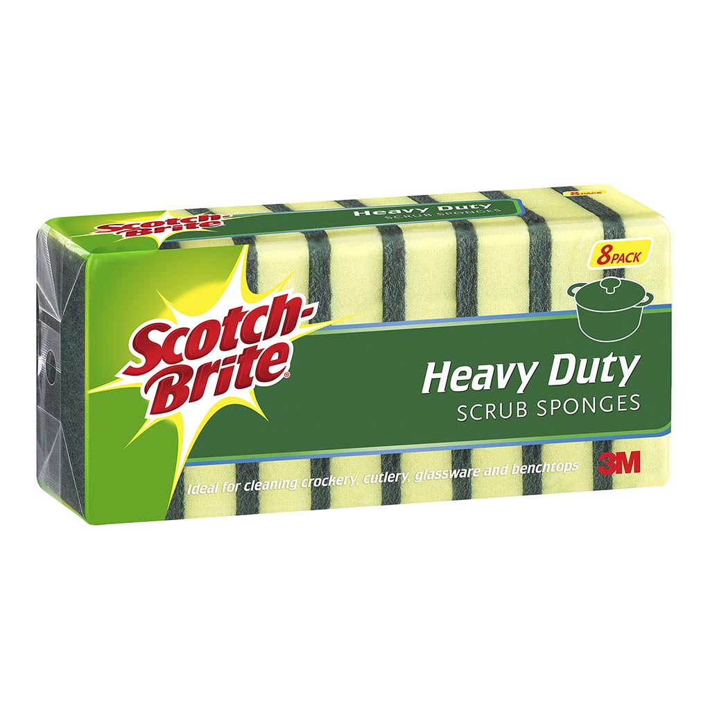 Scotch-Brite Heavy Duty Scrub Sponge Pack of 8