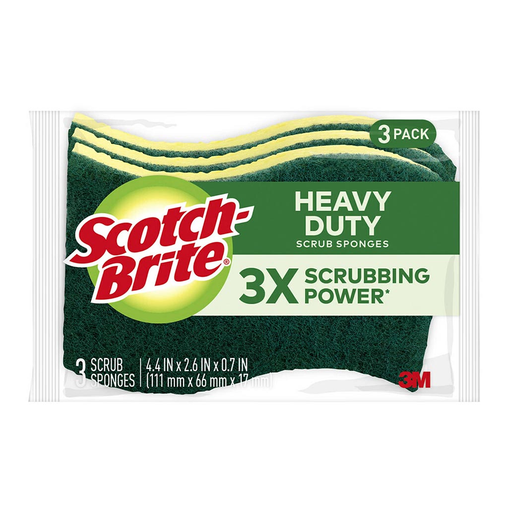 Scotch-Brite Heavy Duty Scrub Sponge Pack of 3