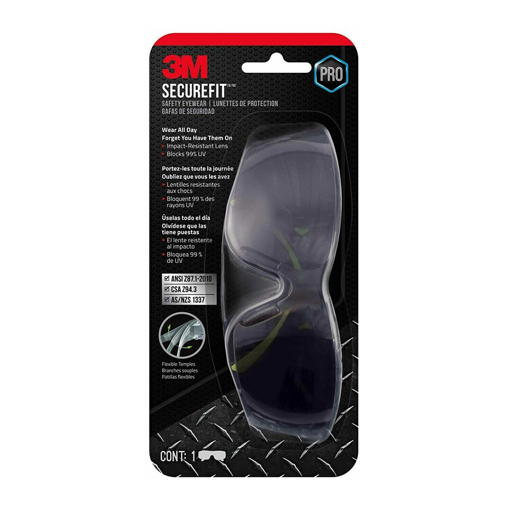 3M SecureFit Grey Eye Protection