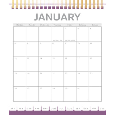 Collins Desk Calendar Beautiful Blooms Even Year