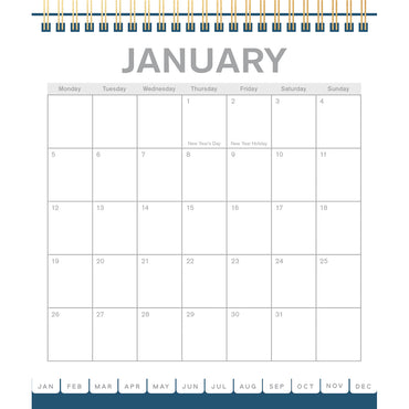 Collins Desk Calendar Painterly Even Year