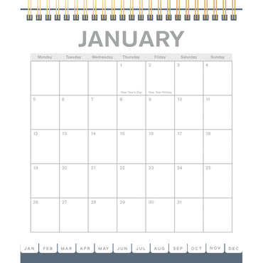 Collins Desk Calendar NZ Bays Even Year