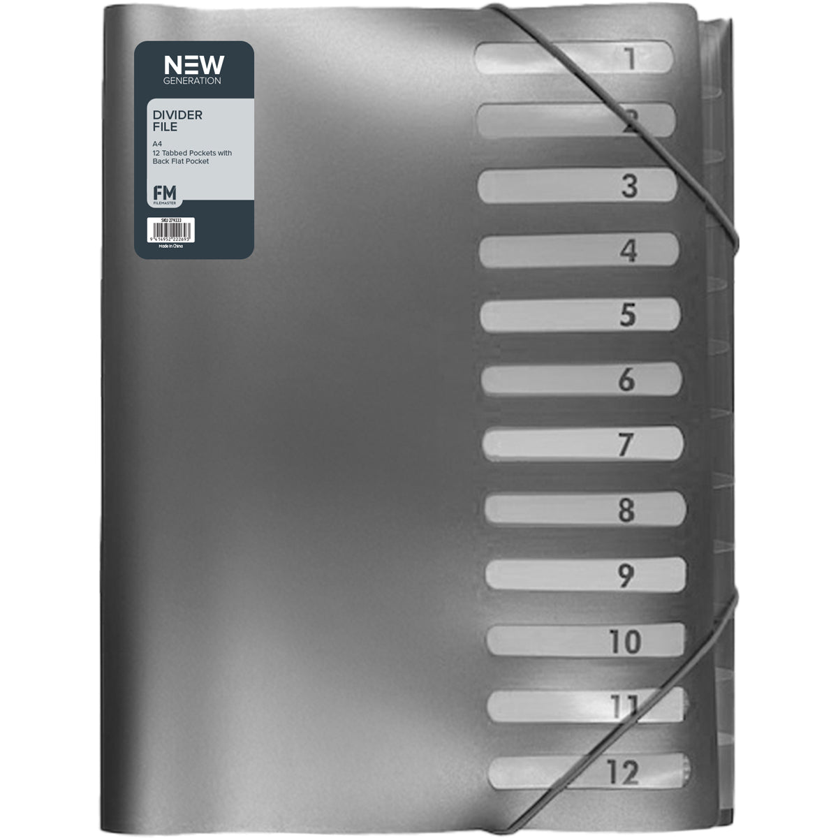 FM Divider Files A4 12 Tabbed Pockets