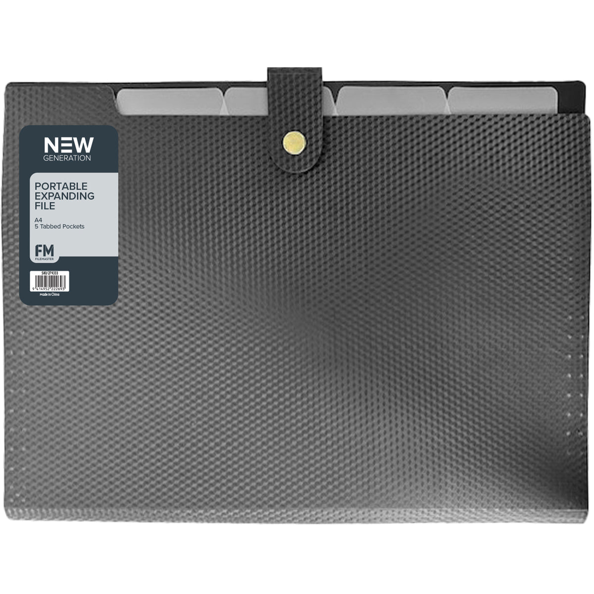 FM Portable Expanding Files A4 5 Pocket