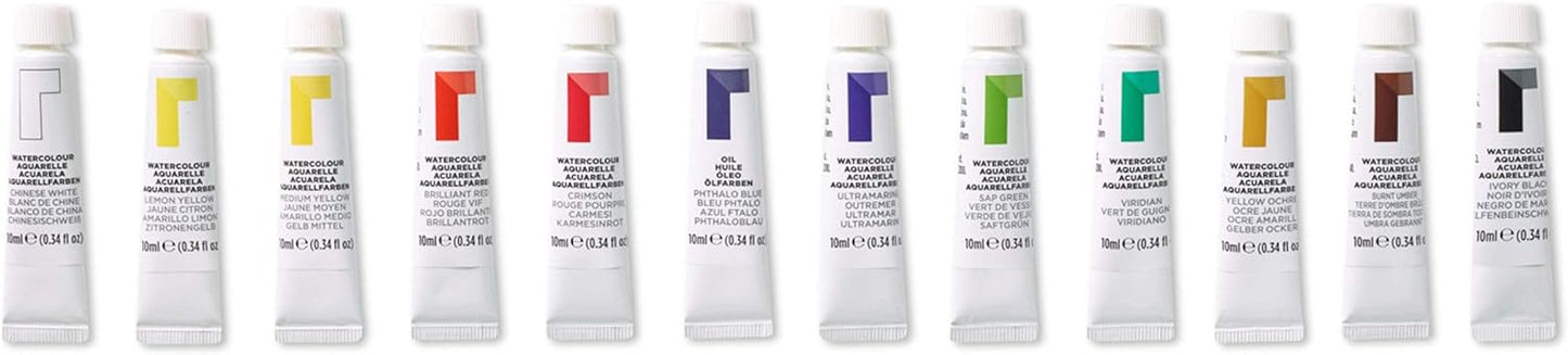 Reeves 10ml Watercolour Paints Set Of 12