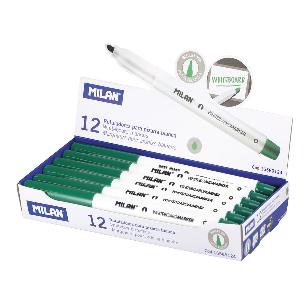 Milan Fine Bullet Tip 3.7mm Whiteboard Markers