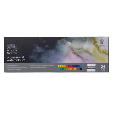 Winsor & Newton Professional Watercolour Half Pan Paints Complete Travel Set Of 24