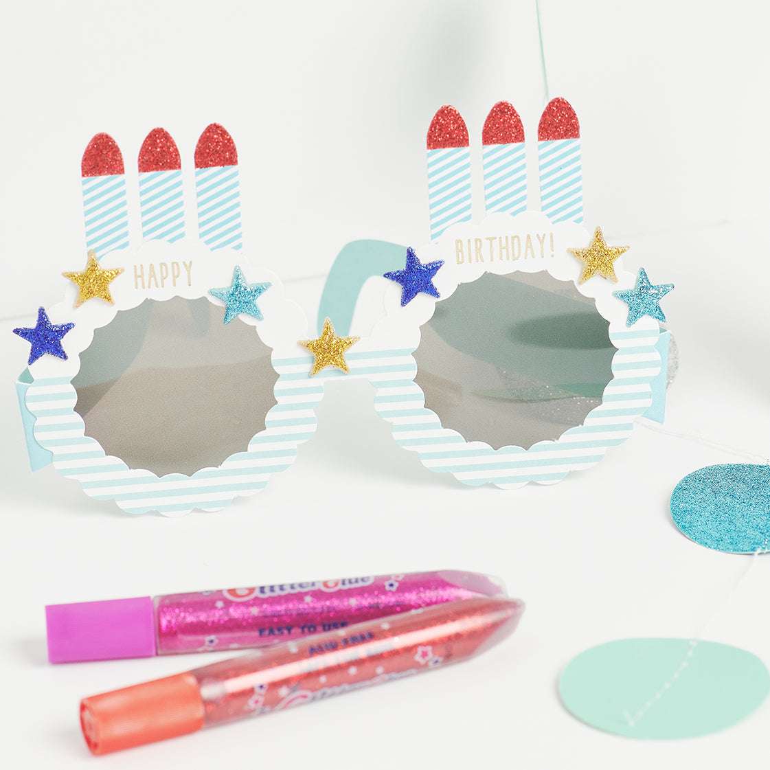 Amos Glitter Glue Neon Set Of 5