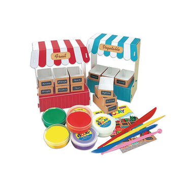 Amos i-Clay 6x18g Market Stall Modelling Clay Kit