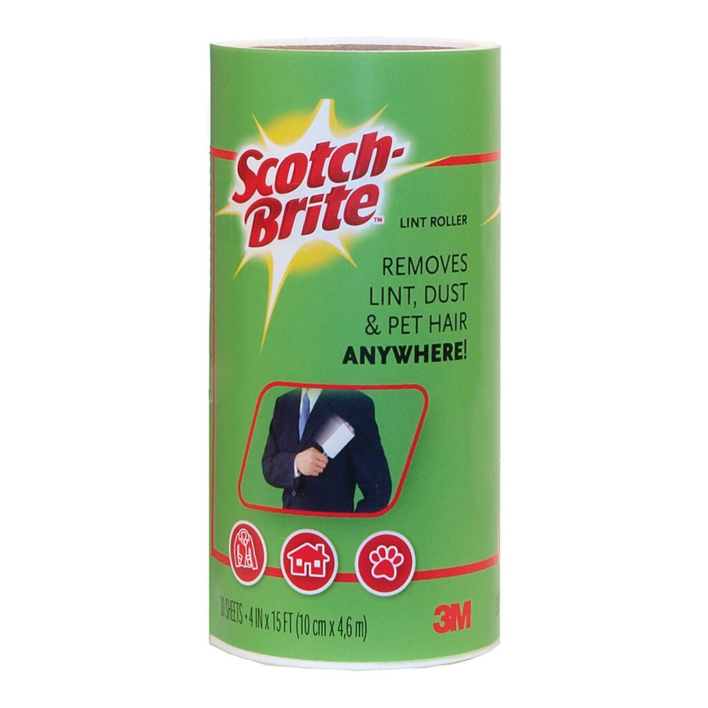 Scotch-brite Lint Roller Refill 836rp-30 30 Sheets