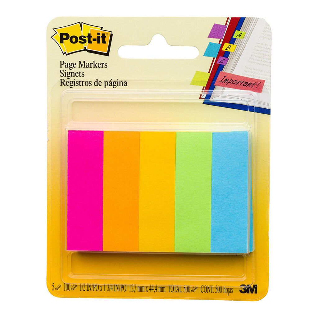Post-it Page Markers 670-5an Capetown Collection Size 13mm X 50mm Pack 5