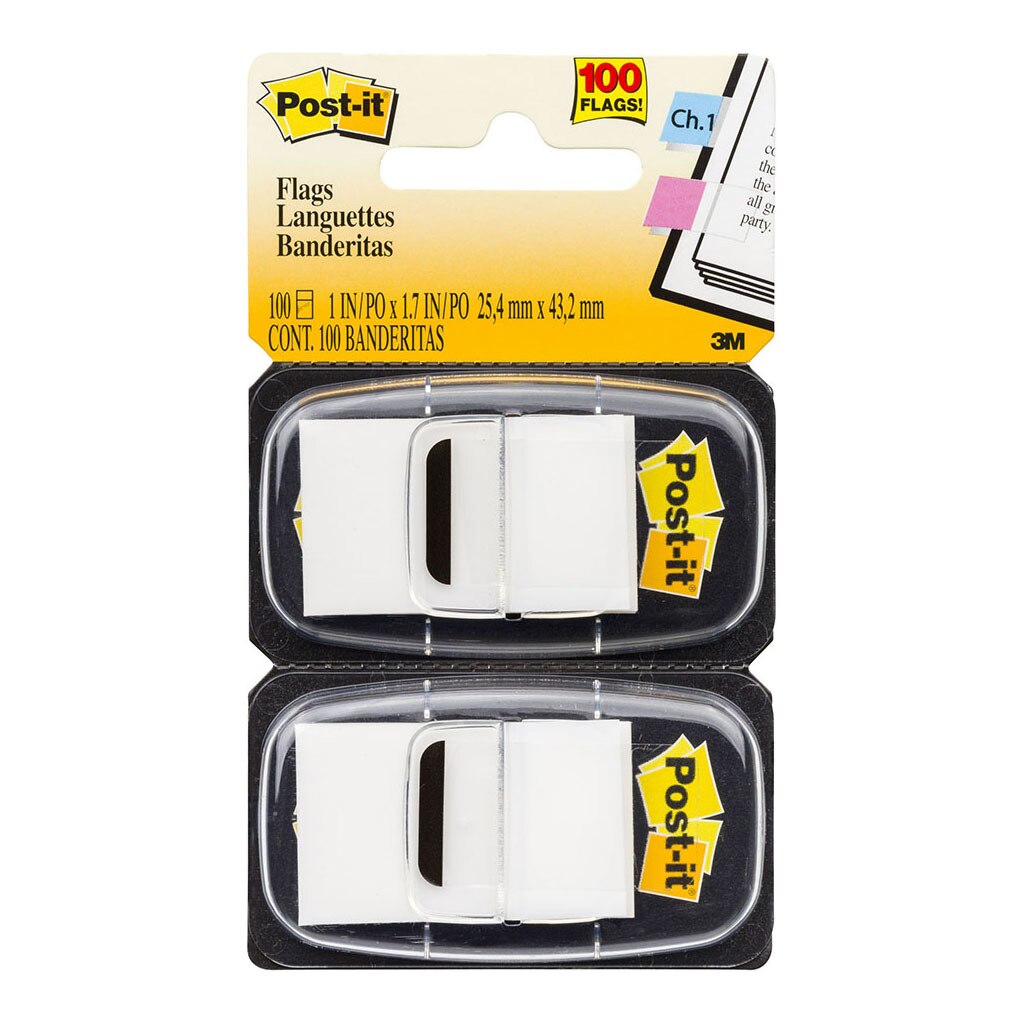 Post-it Flags 680-we2 White 25x43mm Pack of 2