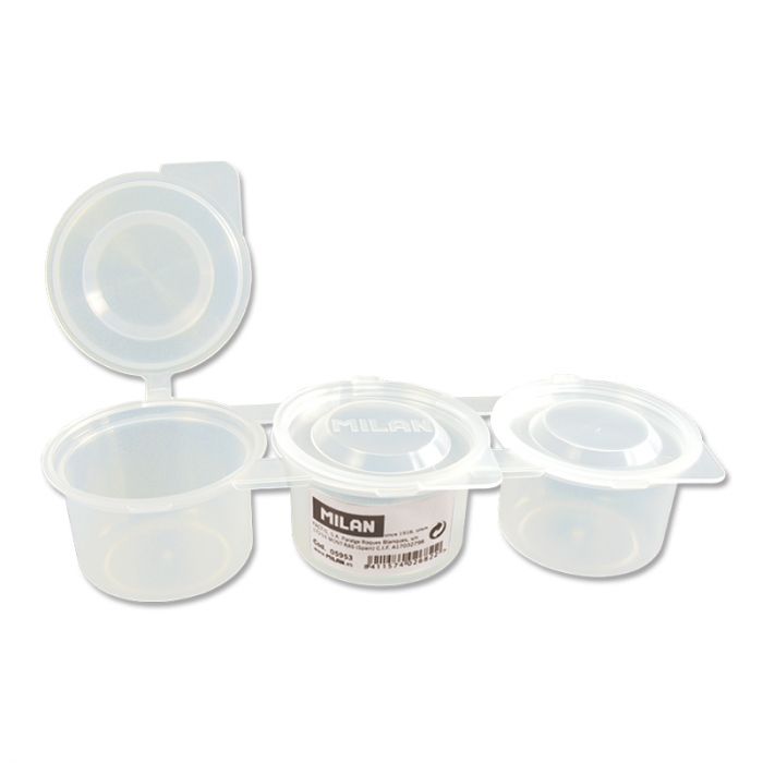 Milan Triple Well Mixing Paint Pot With Caps