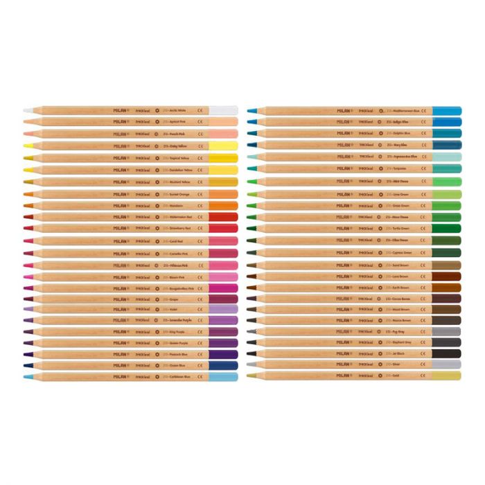 Milan Large Lead Hexagonal Coloured Pencils Set of 48
