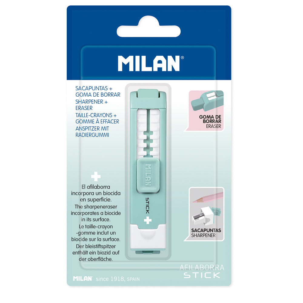 Milan Anti-bacterial Stick Sharpener Eraser
