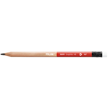Milan Maxi Hb Graphite Pencils With Eraser Set Of 12