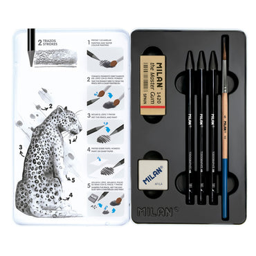 Milan Wood Free Watersoluble Graphite Pencils Set of 6