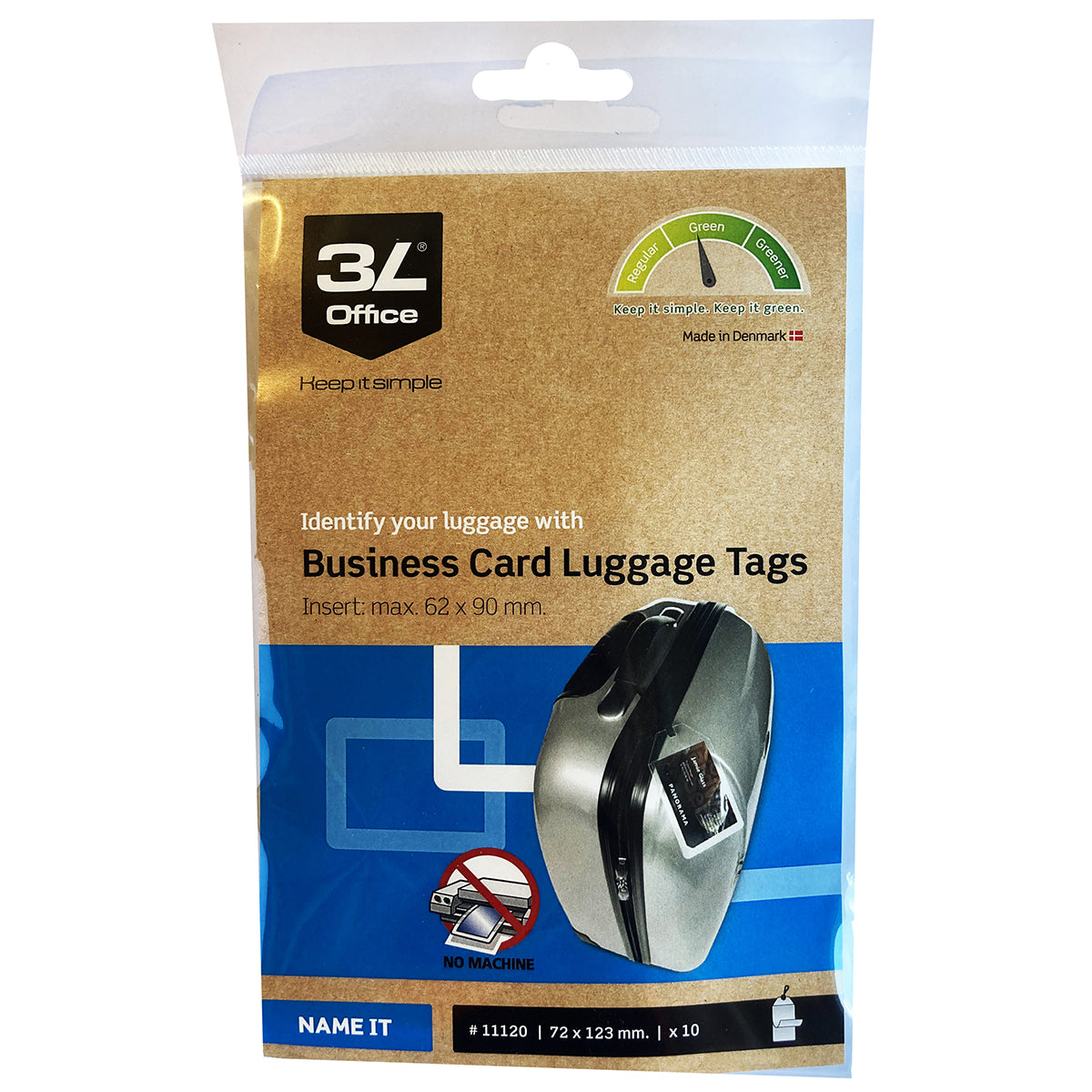 3L Luggage Tags 40x165mm - Pack Of 4