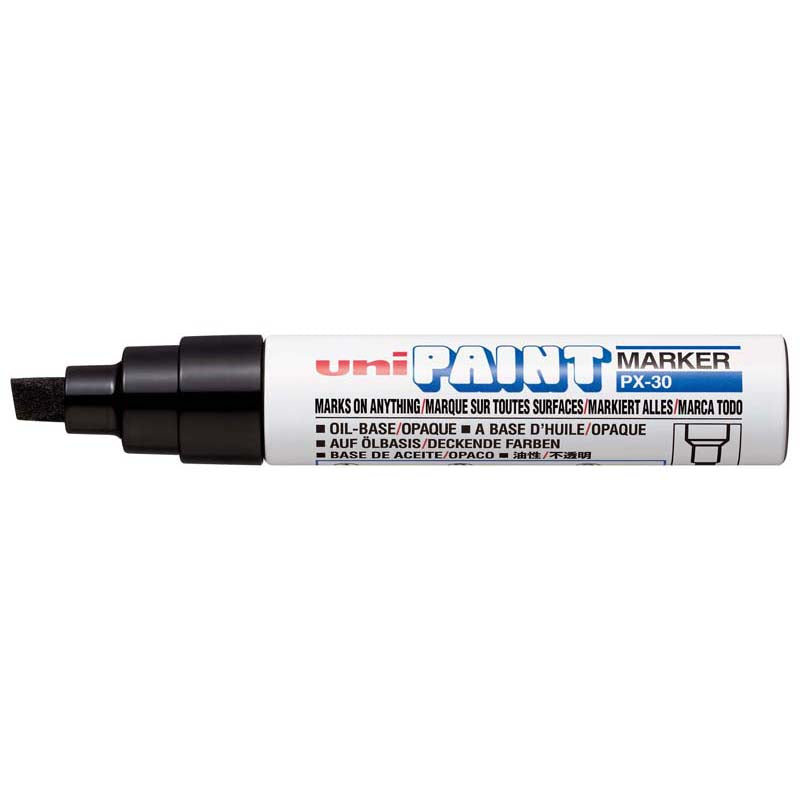 Uni 4.0-8.5mm Chisel Tip Black Paint Marker