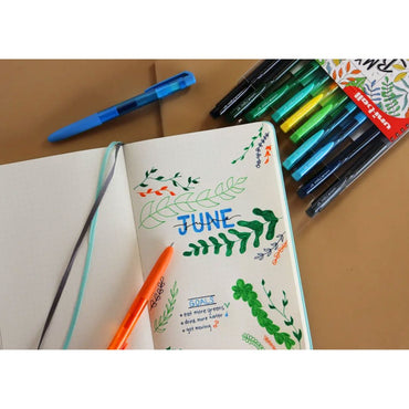 Uni Signo RT1 0.7mm Botanical Retractable Pens Set of 12