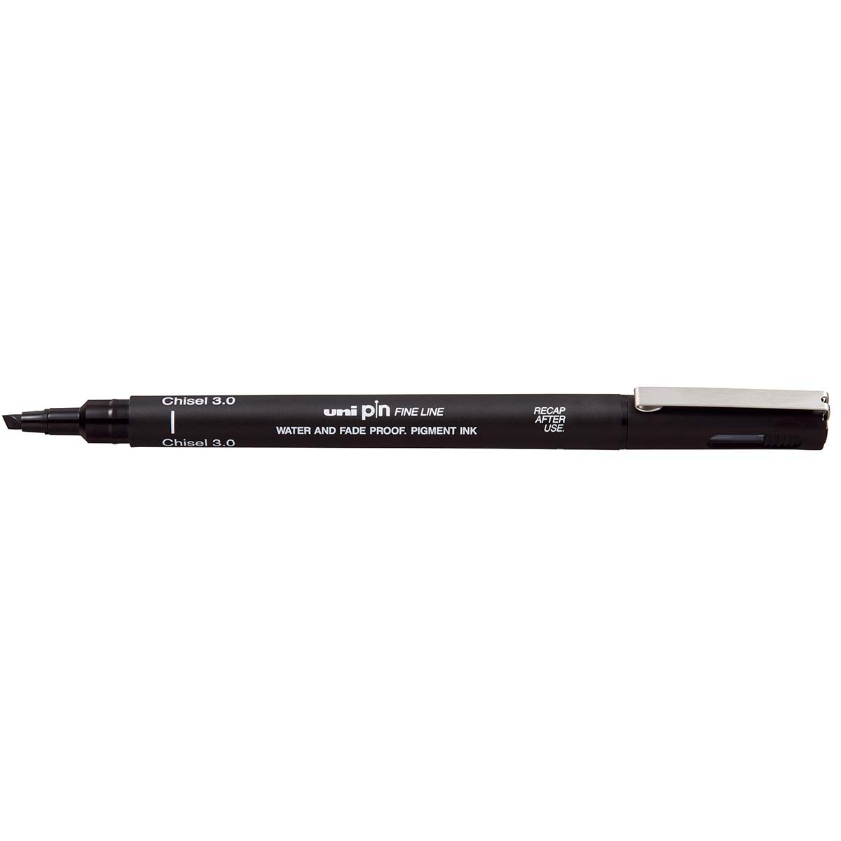Uni Pin Permanent Chisel Tip Black Fineliners