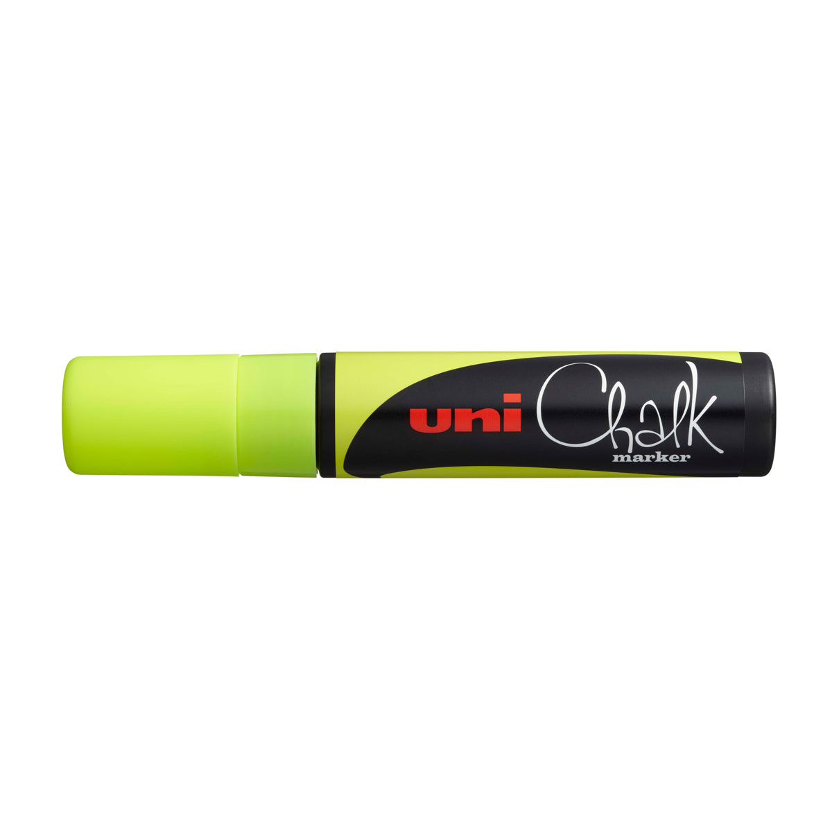 Uni Chalk Marker 15.0mm Chisel Tip Fluoro Yellow PWE-17K