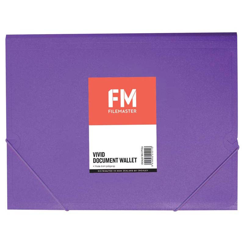 FM Vivid Purple Passion A4 Document Wallet