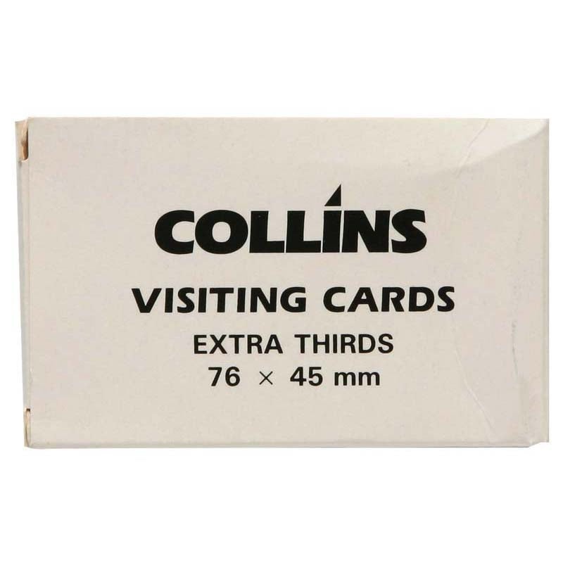 Collins Visiting Cards Extra Thirds Blank 210 Gsm Size 76mm X 45mm Packet 52