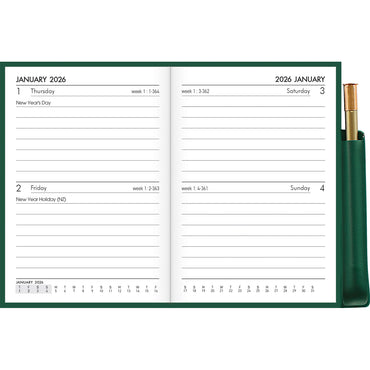 Collins Diary A72PP Green With Pencil Even Year