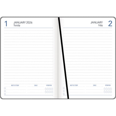 Collins Diary A51 Day Per Page Colour Edge Black Even Year