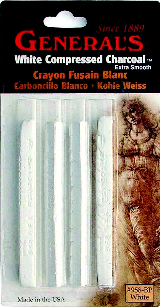 General's Compressed Charcoal White (4 Pieces)