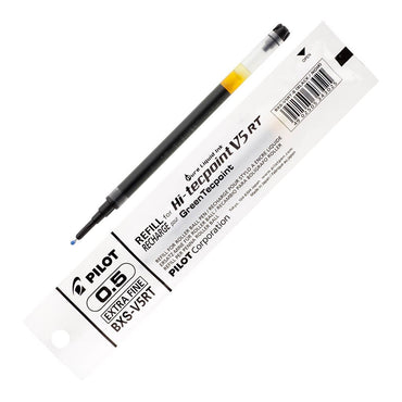 Pilot Hi-Tecpoint V5RT Rollerball Fine Black Pen Refill - Pack Of 12
