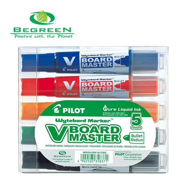 Pilot Begreen V Board Whiteboard Marker Bullet Assorted Pack Of 5