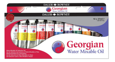 Daler Rowney Georgian Water Mixable Oil Paints Selection Set of 10x37ml
