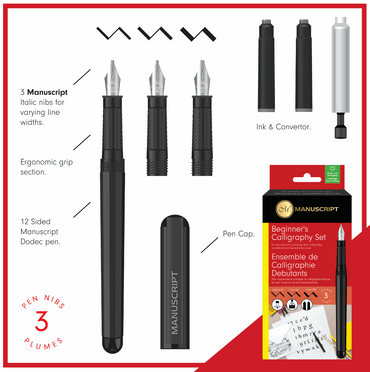 Manuscript Calligraphy Beginners Left Handed Nibs Set Of 3