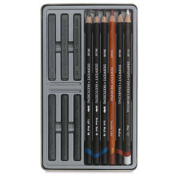 Derwent Pencils & Blocks Sketching Collection Tin of 12